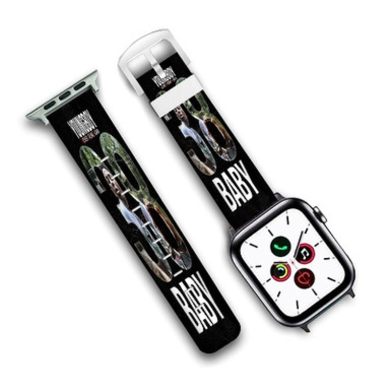Pastele NBA Young Boy 38 Baby Custom New Personalized Apple Watch Band Genuine Leather Watch Band Replacement 38mm 40mm 42mm 44mm