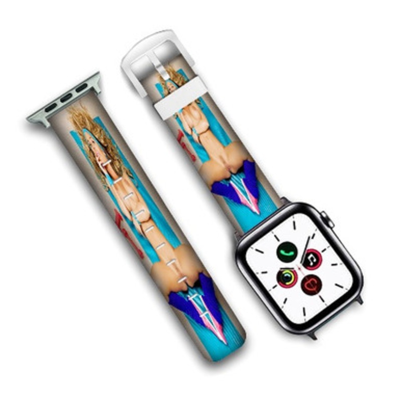 Pastele Nicole Aniston Custom Personalized Apple Watch Band Genuine Leather Watch Band Replacement 38mm 40mm 42mm 44mm