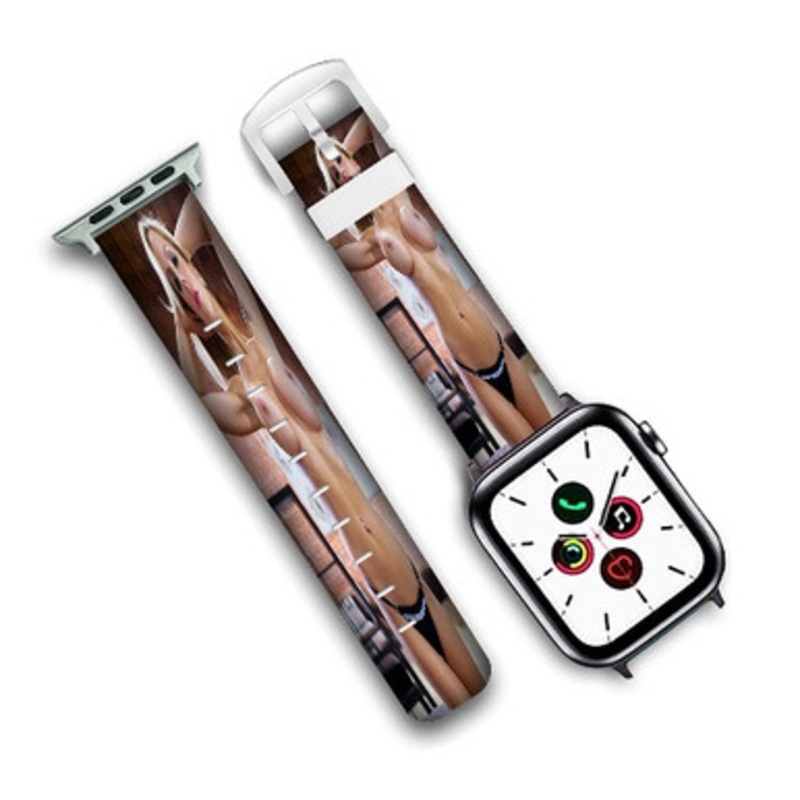 Pastele Nina Elle Custom Personalized Apple Watch Band Genuine Leather Watch Band Replacement 38mm 40mm 42mm 44mm