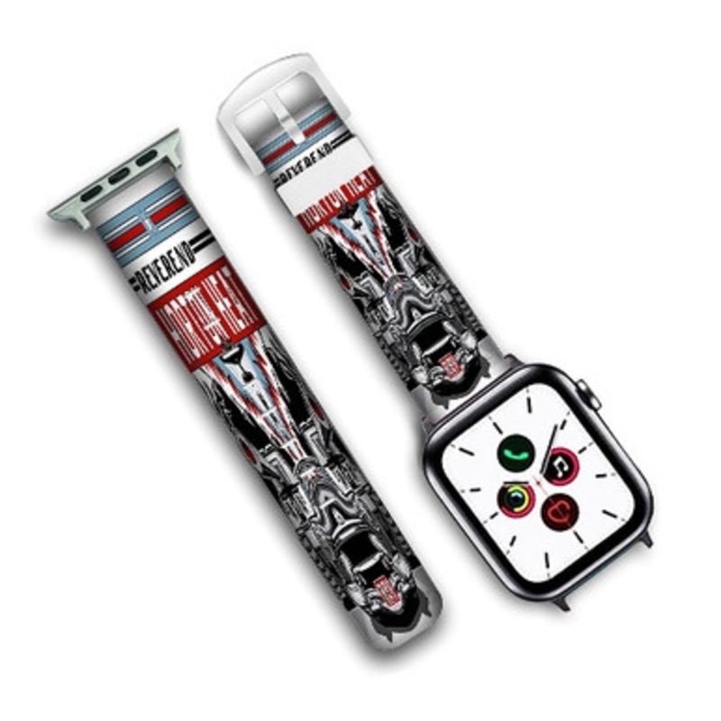 Pastele Reverend Horton Heat Custom Personalized Apple Watch Band Genuine Leather Watch Band Replacement 38mm 40mm 42mm 44mm