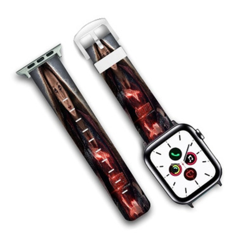 Pastele Scarlet Witch The Avengers Custom Personalized Apple Watch Band Genuine Leather Watch Band Replacement 38mm 40mm 42mm 44mm