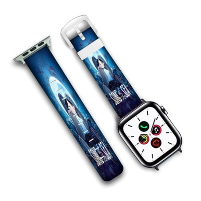 Pastele Song of the Sea Custom Personalized Apple Watch Band Genuine Leather Watch Band Replacement 38mm 40mm 42mm 44mm