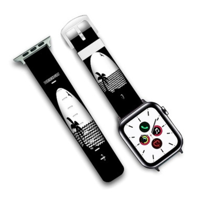 Pastele The Neighbourhood Wiped Out Custom Personalized Apple Watch Band Genuine Leather Watch Band Replacement 38mm 40mm 42mm 44mm