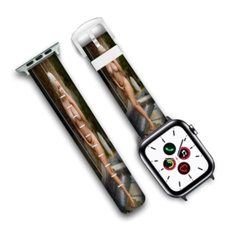 Pastele Trisha Paytas Custom Personalized Apple Watch Band Genuine Leather Watch Band Replacement 38mm 40mm 42mm 44mm