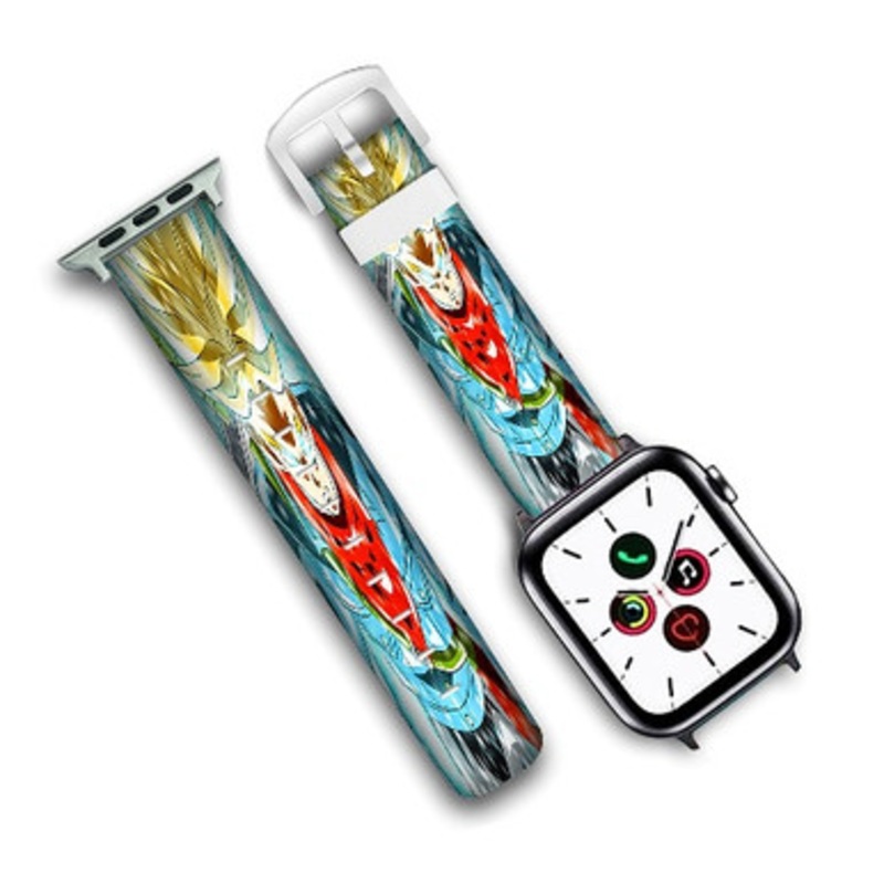 Pastele Trunks Super Saiyan Dragon Ball Super Custom New Personalized Apple Watch Band Genuine Leather Watch Band Replacement 38mm 40mm 42mm 44mm