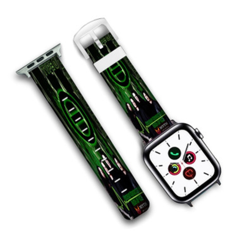 Pastele Type O Negative Art Custom Personalized Apple Watch Band Genuine Leather Watch Band Replacement 38mm 40mm 42mm 44mm