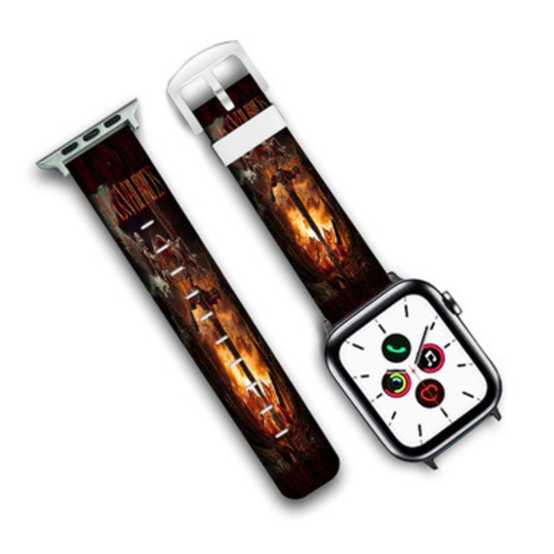 Pastele Vale Black Veil Brides Custom Personalized Apple Watch Band Genuine Leather Watch Band Replacement 38mm 40mm 42mm 44mm