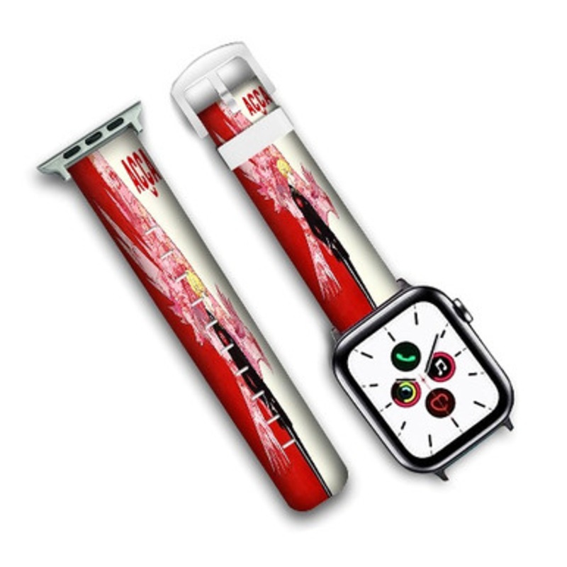 Pastele ACCA 13 ku Kansatsu ka Custom Personalized Apple Watch Band Genuine Leather Watch Band Replacement 38mm 40mm 42mm 44mm