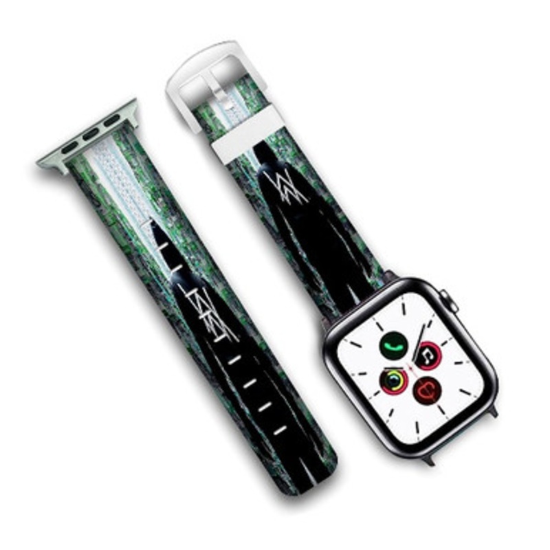 Pastele Alan Walker Alone Custom Personalized Apple Watch Band Genuine Leather Watch Band Replacement 38mm 40mm 42mm 44mm