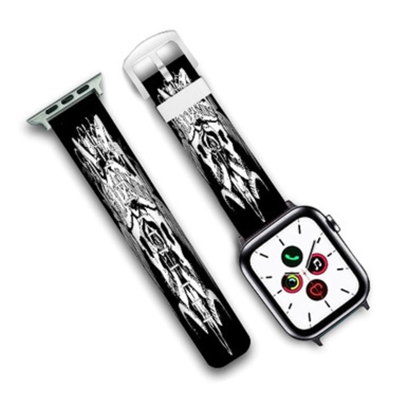 Pastele Alice in Chains Custom Personalized Apple Watch Band Genuine Leather Watch Band Replacement 38mm 40mm 42mm 44mm