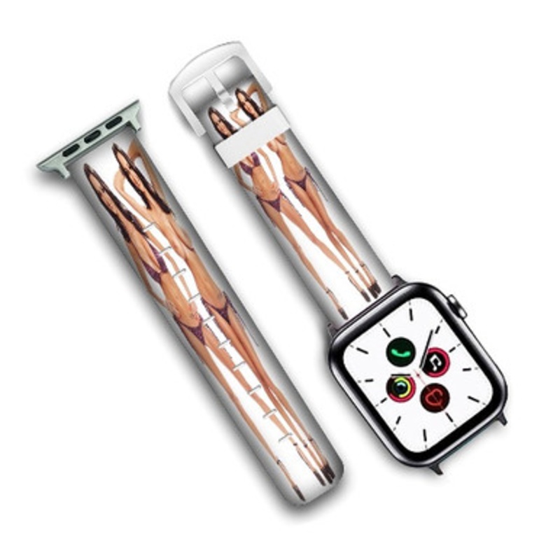 Pastele ava addams Custom Personalized Apple Watch Band Genuine Leather Watch Band Replacement 38mm 40mm 42mm 44mm