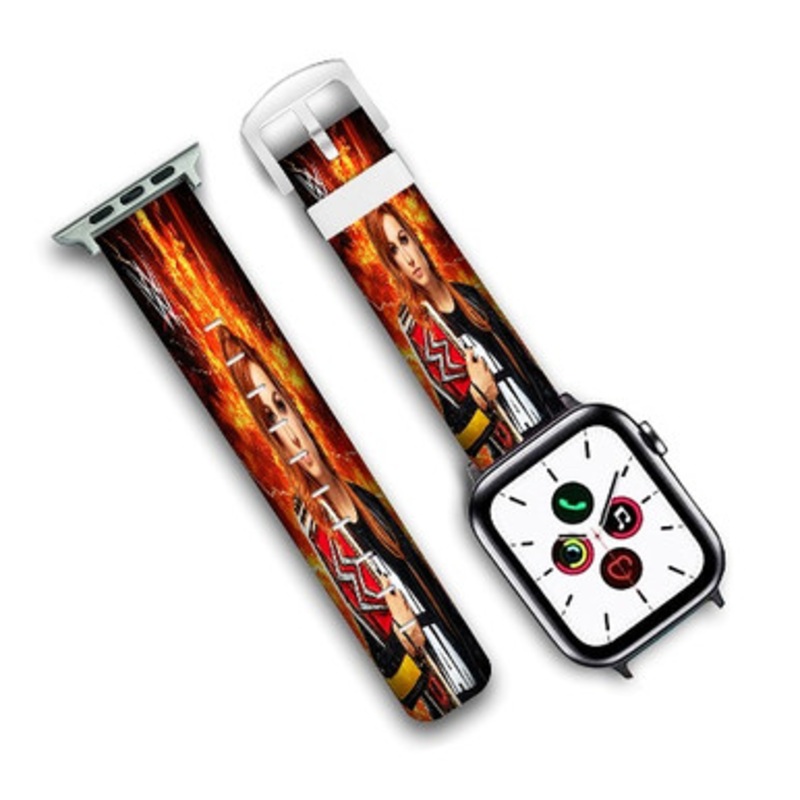 Pastele Becky Lynch WWE Custom Personalized Apple Watch Band Genuine Leather Watch Band Replacement 38mm 40mm 42mm 44mm