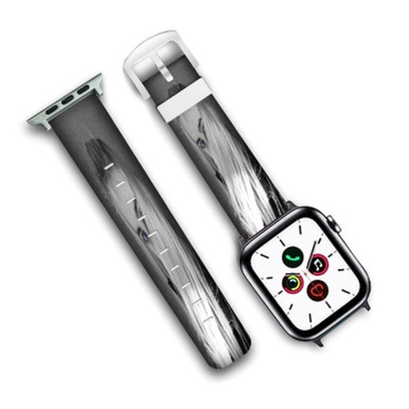 Pastele Billie Eilish Custom Personalized Apple Watch Band Genuine Leather Watch Band Replacement 38mm 40mm 42mm 44mm