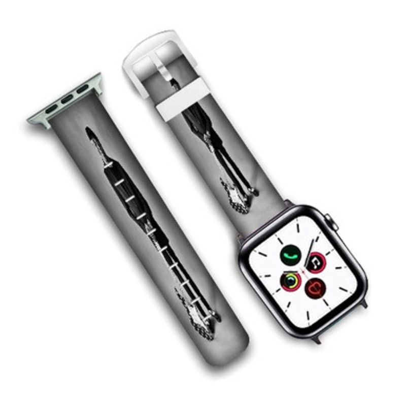 Pastele Buddy Guy The Rides Custom New Personalized Apple Watch Band Genuine Leather Watch Band Replacement 38mm 40mm 42mm 44mm