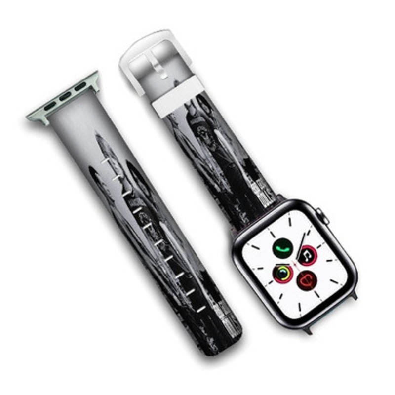 Pastele Goo Goo Dolls Custom Personalized Apple Watch Band Genuine Leather Watch Band Replacement 38mm 40mm 42mm 44mm