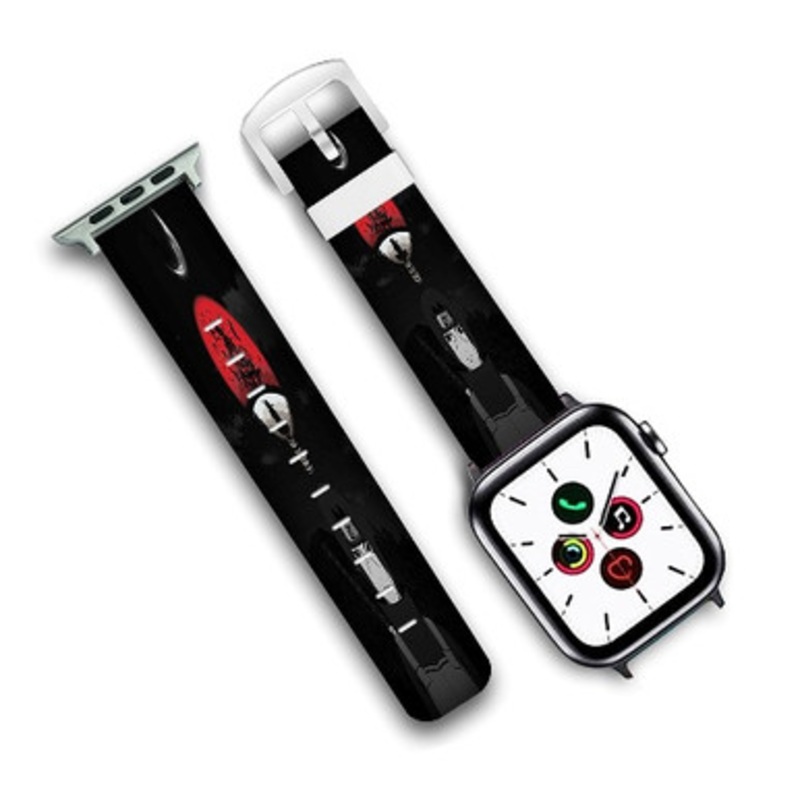 Pastele Itachi Uchiha Clan Custom Personalized Apple Watch Band Genuine Leather Watch Band Replacement 38mm 40mm 42mm 44mm