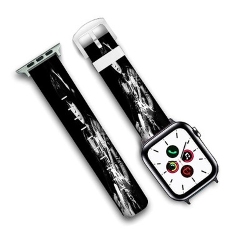 Pastele Joan Jett Custom New Personalized Apple Watch Band Genuine Leather Watch Band Replacement 38mm 40mm 42mm 44mm