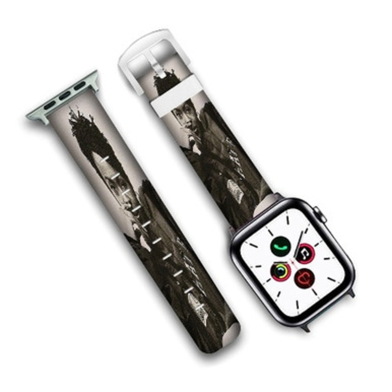 Pastele Lauryn Hill Custom New Personalized Apple Watch Band Genuine Leather Watch Band Replacement 38mm 40mm 42mm 44mm