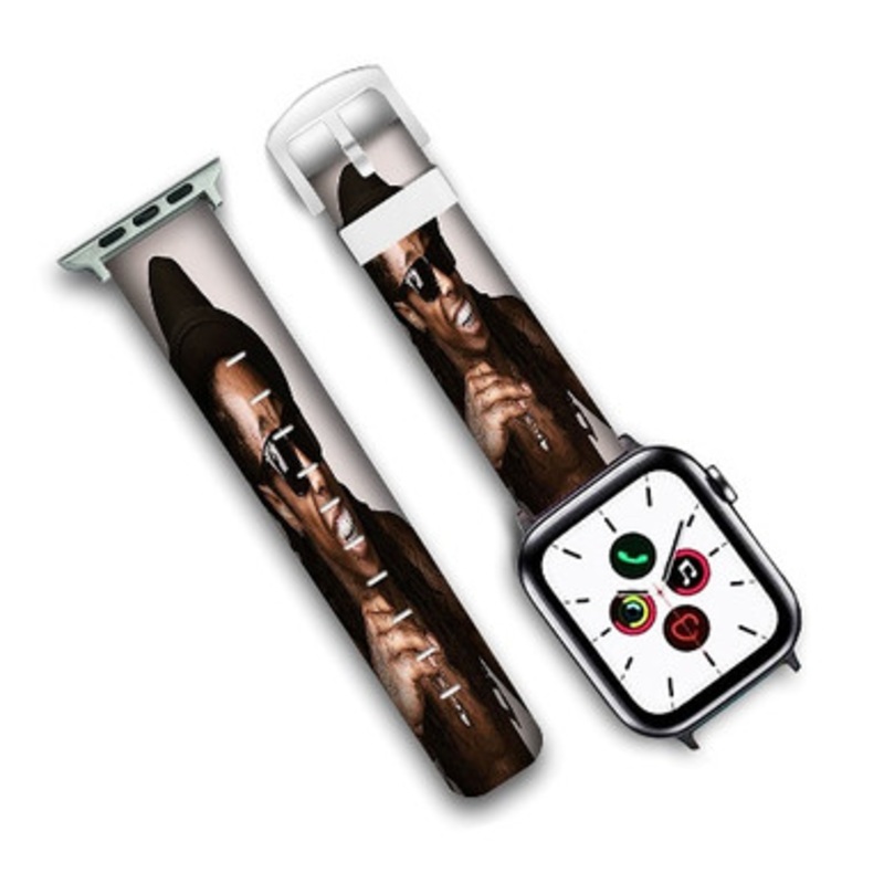 Pastele Lil Wayne Smoke Custom Personalized Apple Watch Band Genuine Leather Watch Band Replacement 38mm 40mm 42mm 44mm