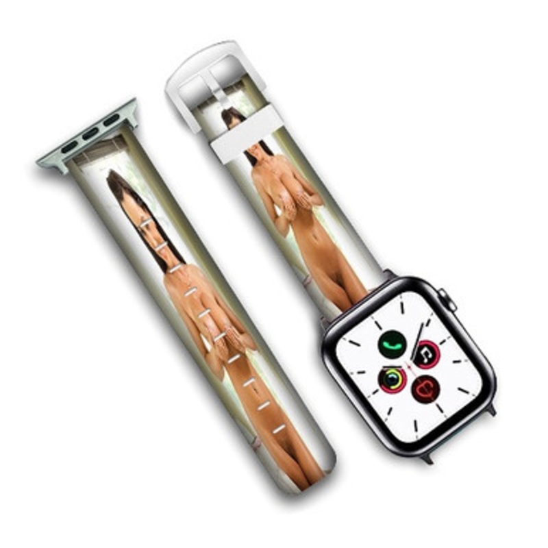 Pastele Lisa Ann Custom New Personalized Apple Watch Band Genuine Leather Watch Band Replacement 38mm 40mm 42mm 44mm