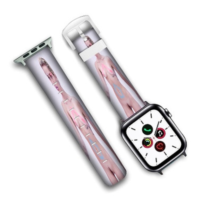 Pastele Miley Cyrus Custom New Personalized Apple Watch Band Genuine Leather Watch Band Replacement 38mm 40mm 42mm 44mm