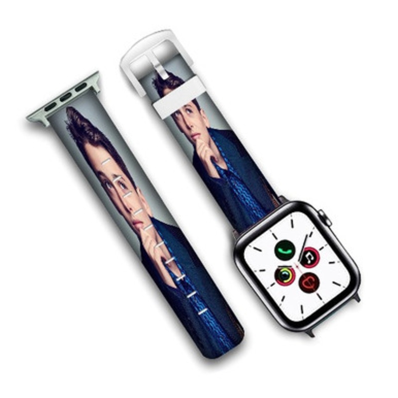 Pastele Noah Schnapp Custom New Personalized Apple Watch Band Genuine Leather Watch Band Replacement 38mm 40mm 42mm 44mm