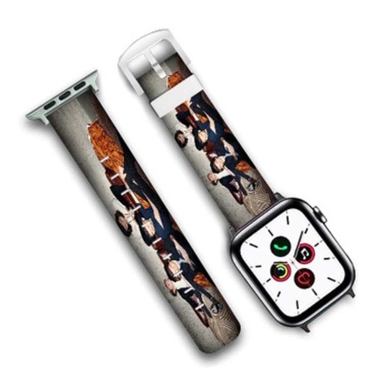 Pastele One Direction Custom Personalized Apple Watch Band Genuine Leather Watch Band Replacement 38mm 40mm 42mm 44mm