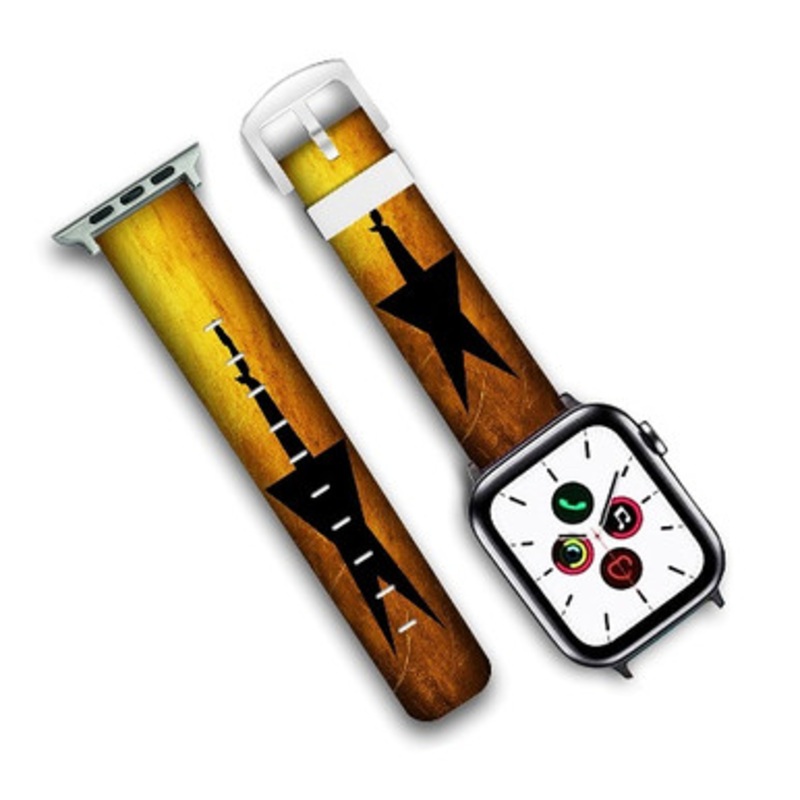 Pastele Peggy Schuyler Hamilton Music Custom Personalized Apple Watch Band Genuine Leather Watch Band Replacement 38mm 40mm 42mm 44mm