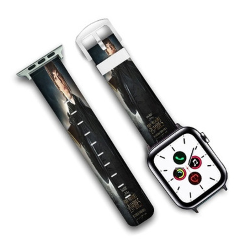Pastele Pride and Prejudice and Zombies Mr Darcy Custom Personalized Apple Watch Band Genuine Leather Watch Band Replacement 38mm 40mm 42mm 44mm