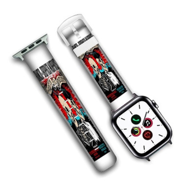 Pastele Rancid Dropkick Murphys Custom New Personalized Apple Watch Band Genuine Leather Watch Band Replacement 38mm 40mm 42mm 44mm