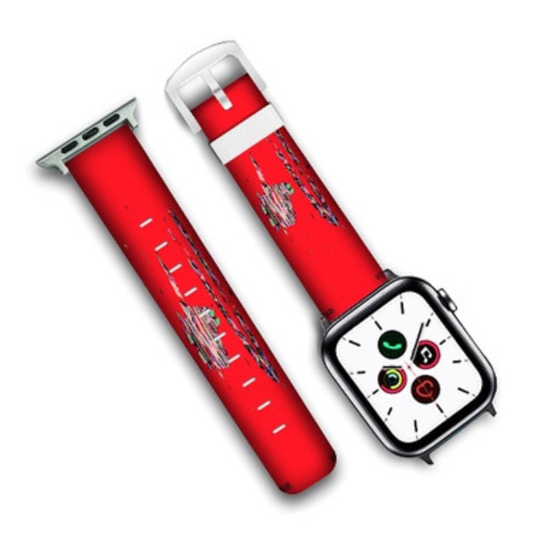 Pastele Run The Jewels Custom New Personalized Apple Watch Band Genuine Leather Watch Band Replacement 38mm 40mm 42mm 44mm