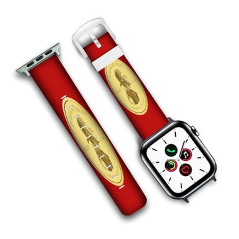 Pastele Run To The Money Bankroll Fresh Custom Personalized Apple Watch Band Genuine Leather Watch Band Replacement 38mm 40mm 42mm 44mm