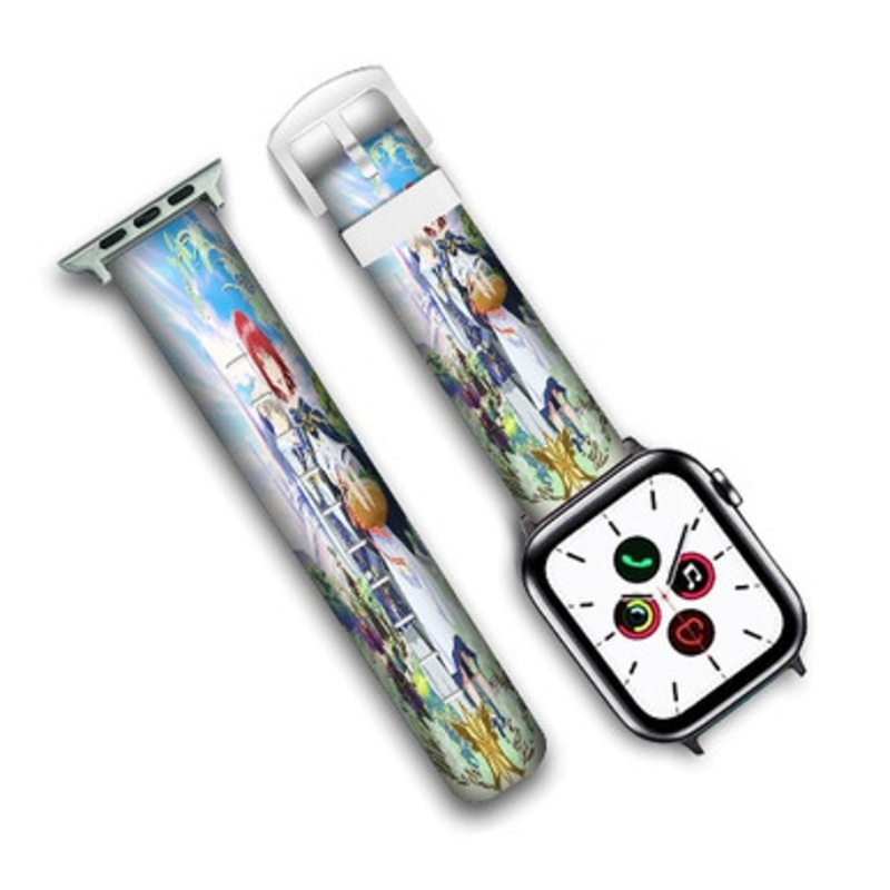 Pastele Snow White with The Red Hair Custom Personalized Apple Watch Band Genuine Leather Watch Band Replacement 38mm 40mm 42mm 44mm