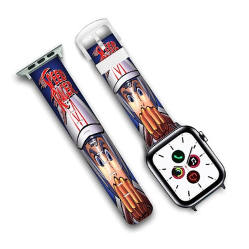 Pastele Speed Racer Custom New Personalized Apple Watch Band Genuine Leather Watch Band Replacement 38mm 40mm 42mm 44mm