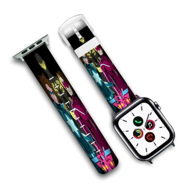 Pastele Starbomb II Custom Personalized Apple Watch Band Genuine Leather Watch Band Replacement 38mm 40mm 42mm 44mm