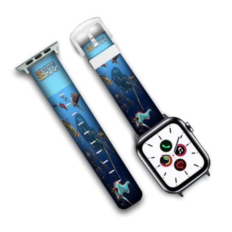 Pastele Subnautica Custom Personalized Apple Watch Band Genuine Leather Watch Band Replacement 38mm 40mm 42mm 44mm