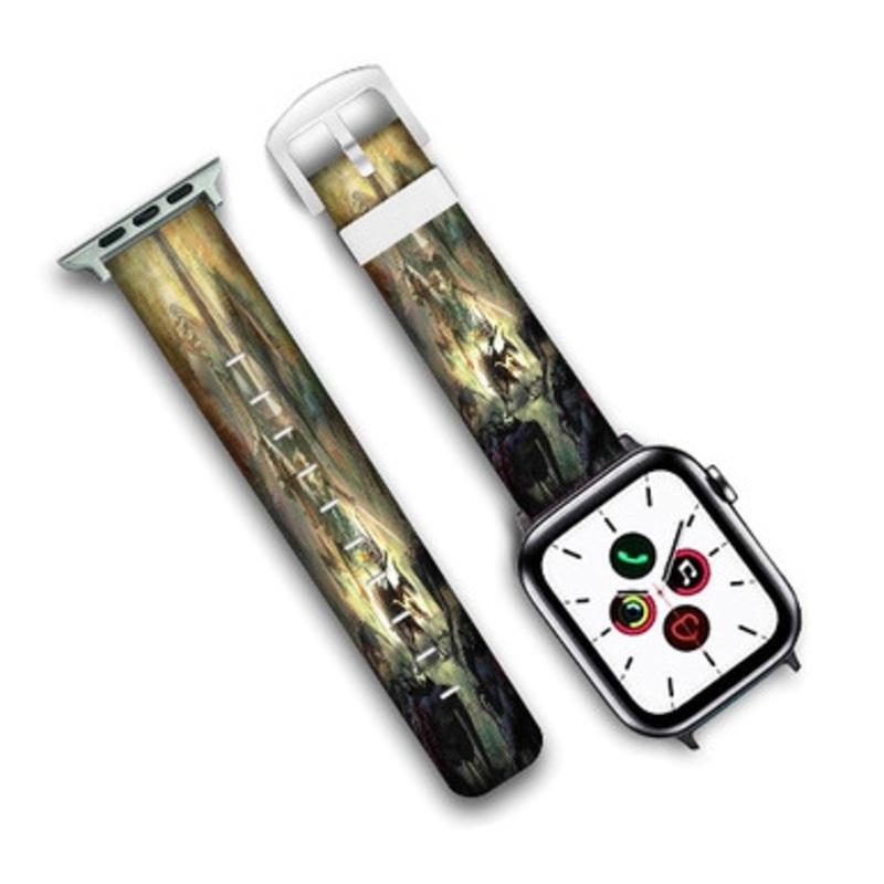 Pastele The Legend Of Zelda Twilight Princess Art Custom New Personalized Apple Watch Band Genuine Leather Watch Band Replacement 38mm 40mm 42mm 44mm