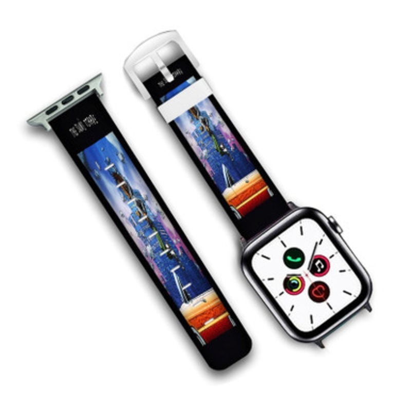 Pastele The Sun s Trade Isaiah Rashad Custom Personalized Apple Watch Band Genuine Leather Watch Band Replacement 38mm 40mm 42mm 44mm