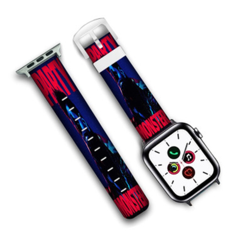 Pastele The Weeknd Party Monster Custom Personalized Apple Watch Band Genuine Leather Watch Band Replacement 38mm 40mm 42mm 44mm