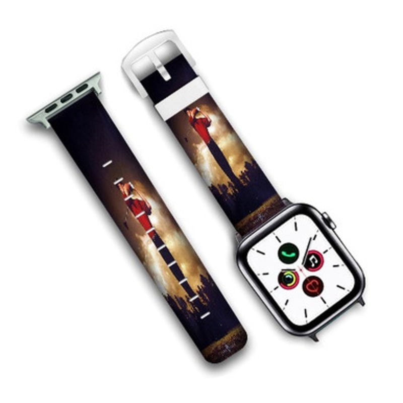 Pastele Tiger Woods Golf Custom Personalized Apple Watch Band Genuine Leather Watch Band Replacement 38mm 40mm 42mm 44mm