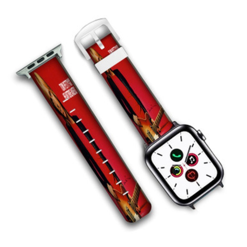 Pastele Tom Petty Custom Personalized Apple Watch Band Genuine Leather Watch Band Replacement 38mm 40mm 42mm 44mm