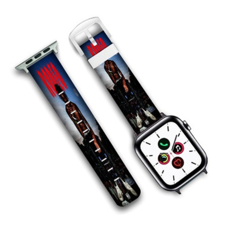 Pastele Travis Scott Rodeo Custom Personalized Apple Watch Band Genuine Leather Watch Band Replacement 38mm 40mm 42mm 44mm