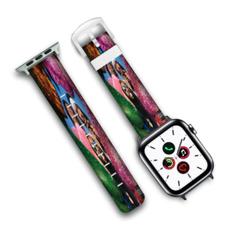 Pastele Vacation in Hell Flatbush Zombies Custom Personalized Apple Watch Band Genuine Leather Watch Band Replacement 38mm 40mm 42mm 44mm