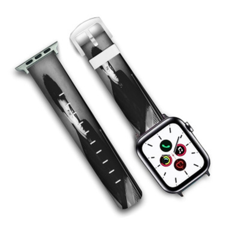 Pastele Young Billy Joel Custom Personalized Apple Watch Band Genuine Leather Watch Band Replacement 38mm 40mm 42mm 44mm