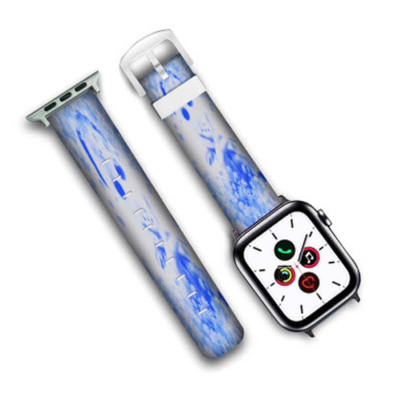 Pastele Yung Lean Frost God Custom Personalized Apple Watch Band Genuine Leather Watch Band Replacement 38mm 40mm 42mm 44mm
