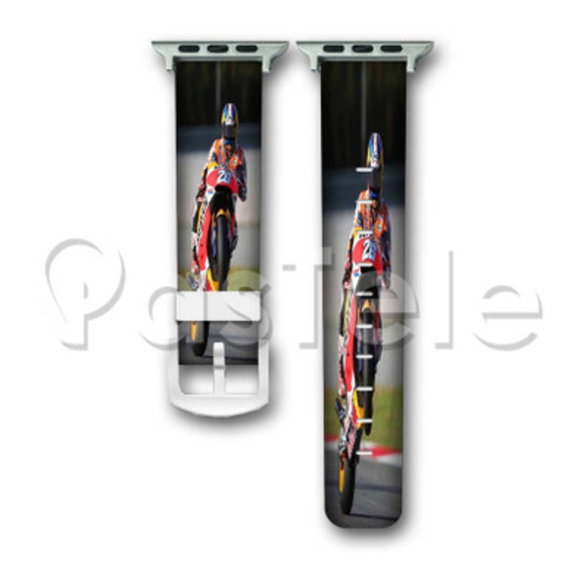 Dani Pedrosa Custom Personalized Apple Watch Band 38mm 40mm 42mm 44mm Leather PU