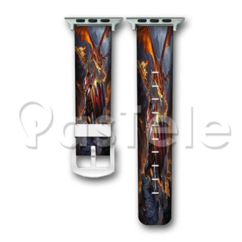 Davyin Teh Dragon Niet Dota 2 Custom Personalized Apple Watch Band 38mm 40mm 42mm 44mm Leather PU