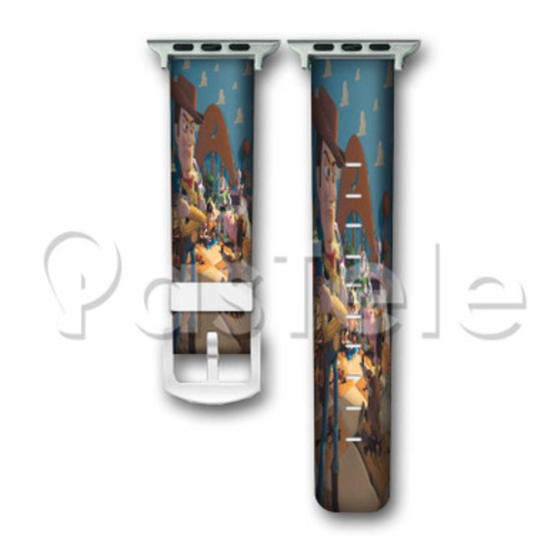 Disney Pixar Toys Story Custom Personalized Apple Watch Band 38mm 40mm 42mm 44mm Leather PU