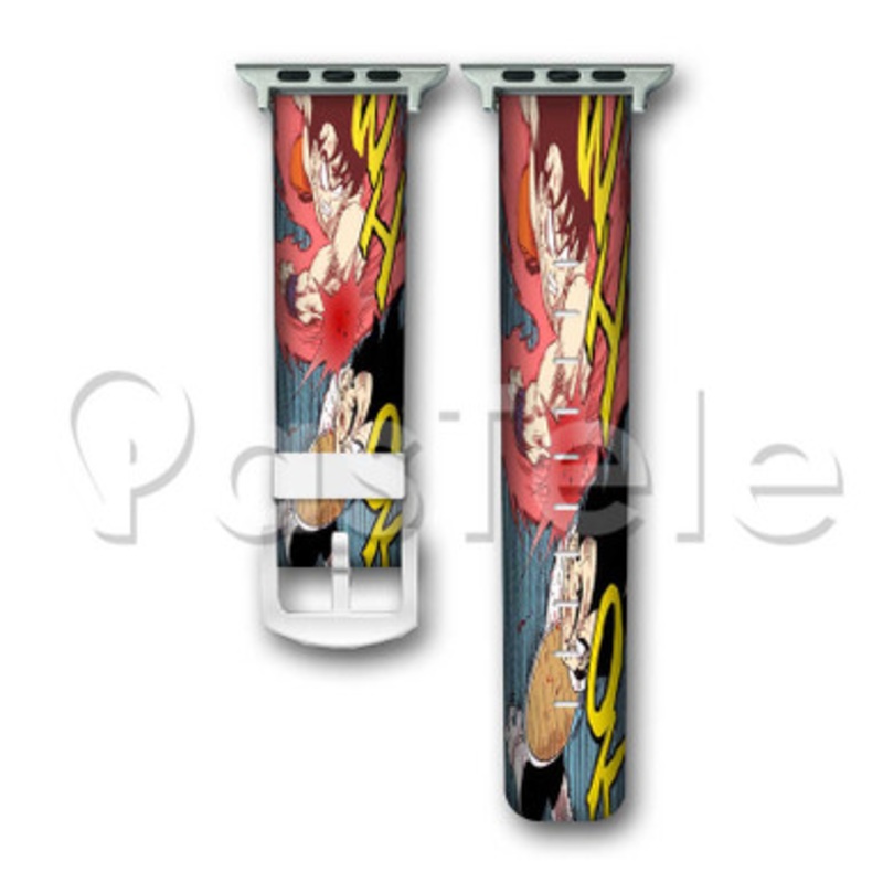 Goku vs Vegeta Dragon Ball Z Custom Personalized Apple Watch Band 38mm 40mm 42mm 44mm Leather PU