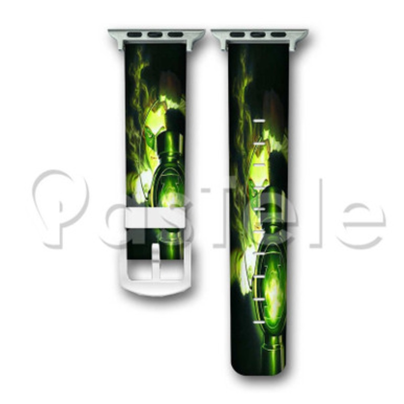 Green Lantern Custom Personalized Apple Watch Band 38mm 40mm 42mm 44mm Leather PU